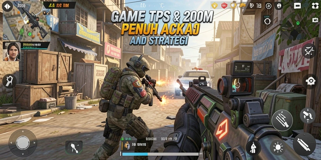 Tampilan gameplay A200M yang mendebarkan dengan aksi tembak-menembak.
