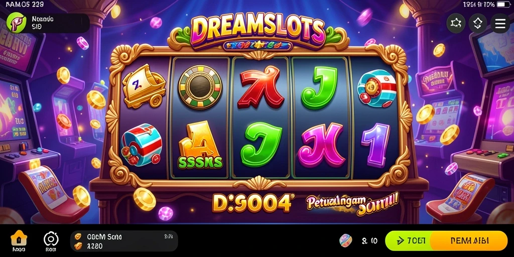 Tampilan gameplay dari DREAMSLOTS yang seru dan menantang.