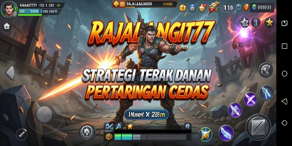 Gameplay RAJALANGIT77 dengan pertempuran strategi mendebarkan.