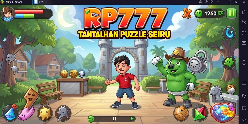 Tampilan gameplay RP777 yang menantang dan penuh warna.