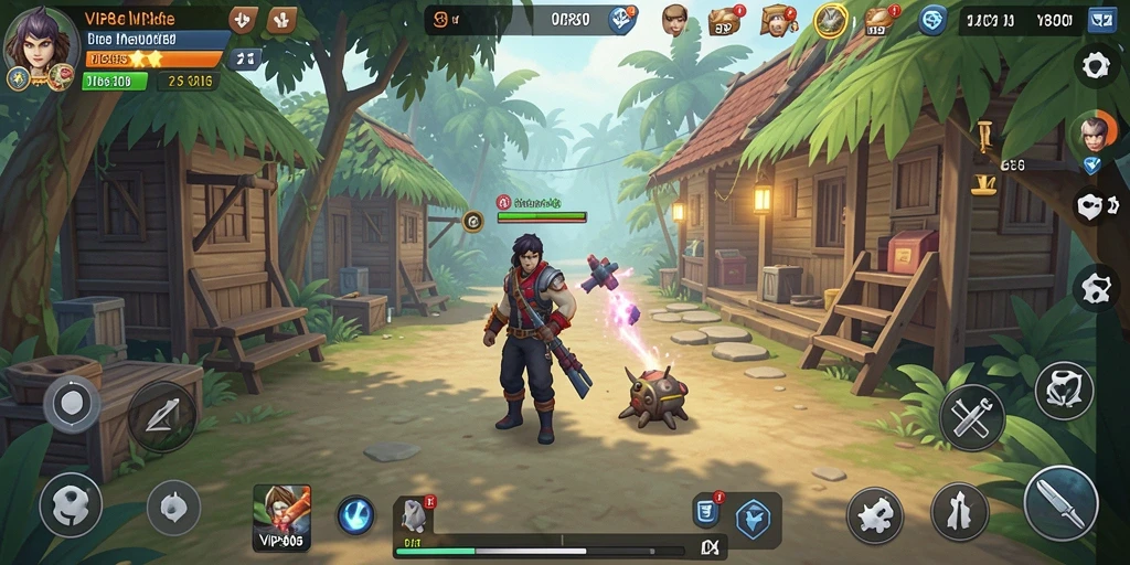 Screenshot menunjukkan karakter dan aksi menarik dalam gameplay Idle.
