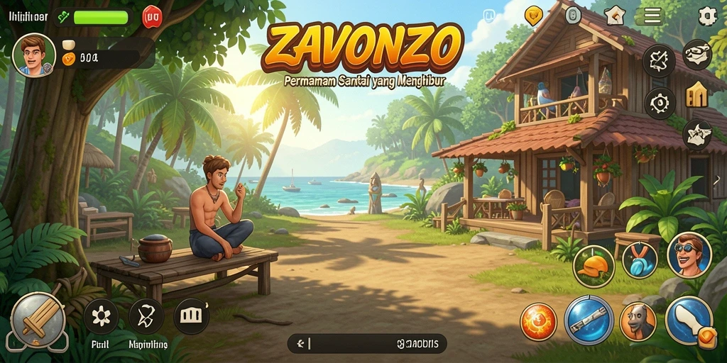 Tampilan gameplay ZAVONZO yang menarik dan menghibur.